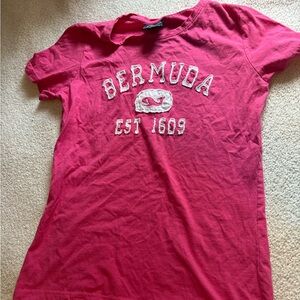 Hot Pink Bermuda Short Sleeve Tee